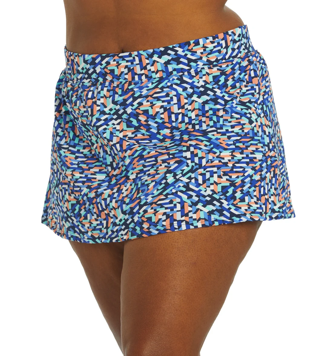 Dolfin Aquashape Women's Print A-Line Swim Skirt - Image 12