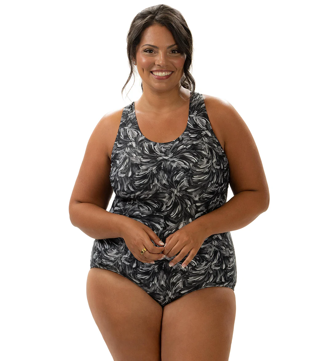 Dolfin Aquashape Women's Print Conservative One Piece Swimsuit - Image 3