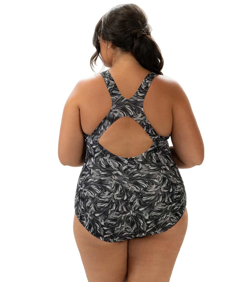 Dolfin Aquashape Women's Print Conservative One Piece Swimsuit - Image 4