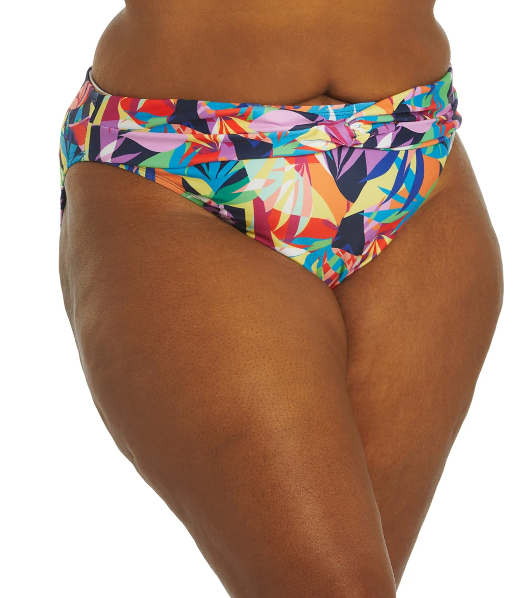 Dolfin Aquashape Women's Print Contemporary Knot Front Bikini Bottom - Image 2