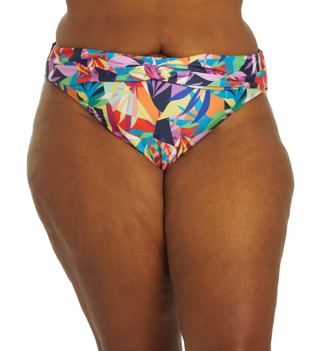 Dolfin Aquashape Women's Print Contemporary Knot Front Bikini Bottom - Image 8