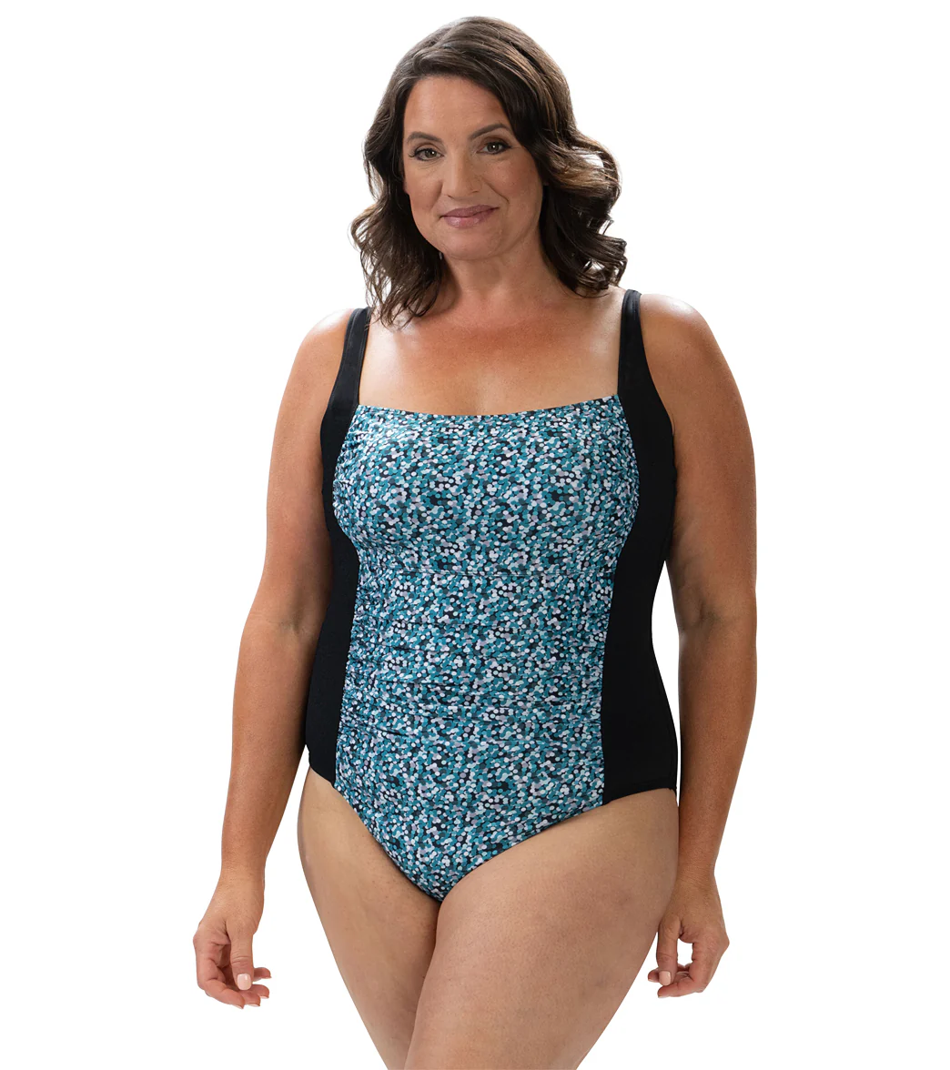 Dolfin Aquashape Women's Printed Moderate Square Neck One Piece Swimsuit - Image 4