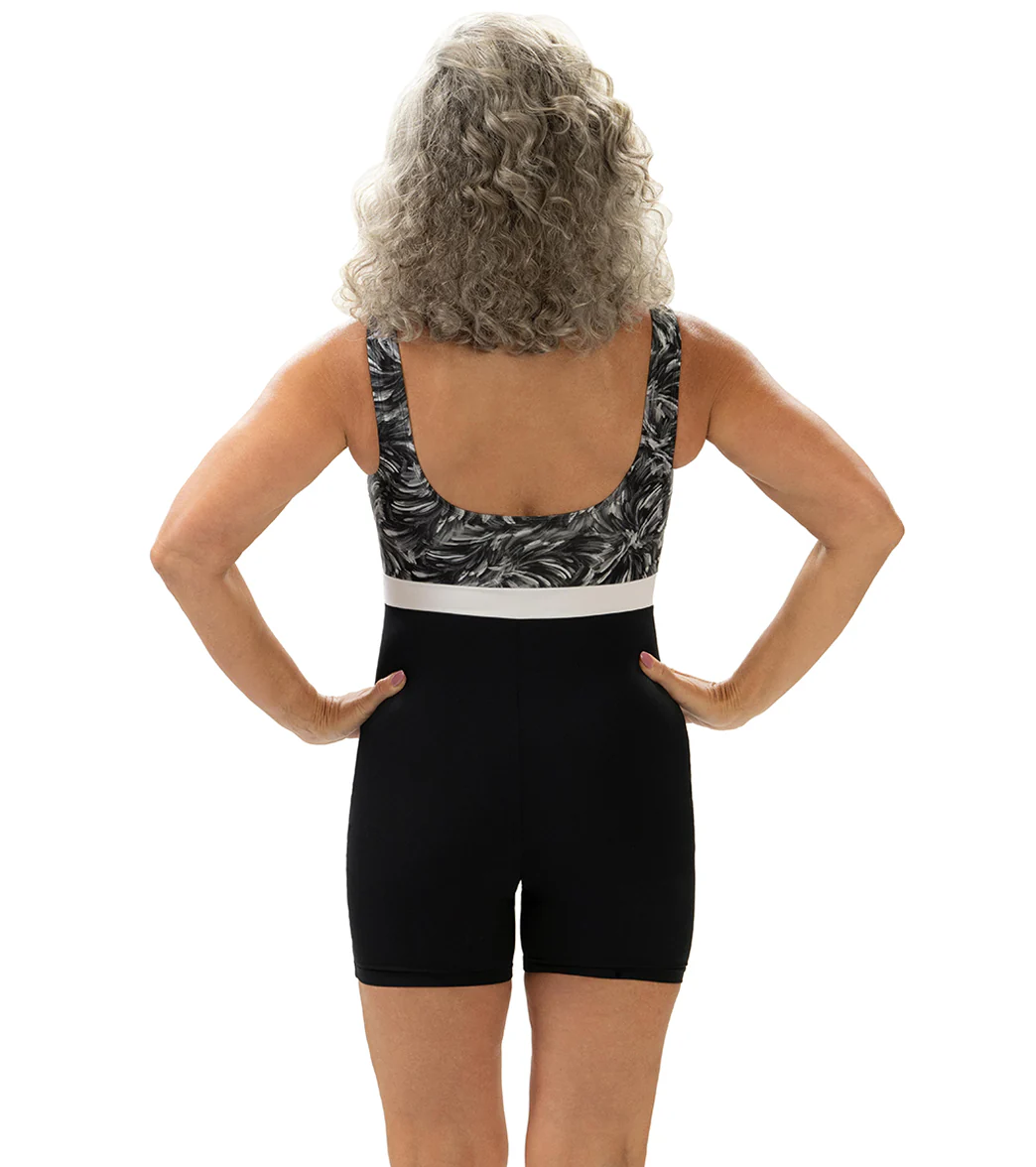 Dolfin Aquashape Women's Printed Scoop Neck Aquatard Unitard Swimsuit - Image 3