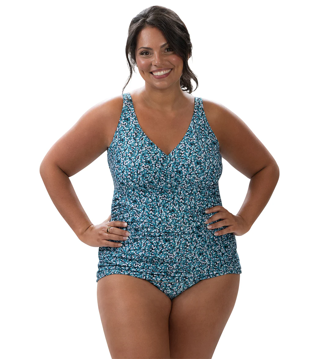 Dolfin Aquashape Women's Printed Wrap Tankini Top - Image 4