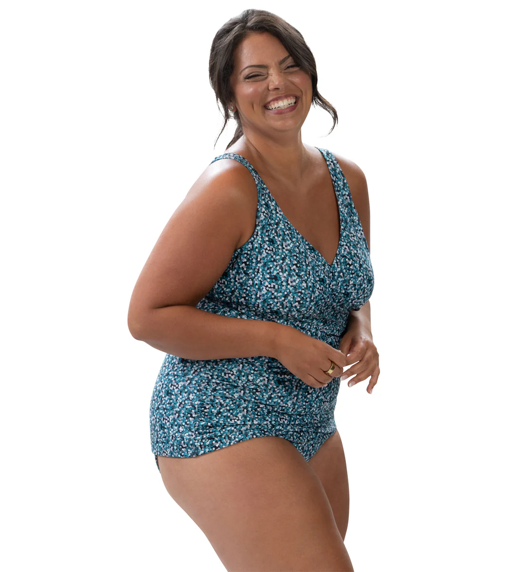 Dolfin Aquashape Women's Printed Wrap Tankini Top - Image 5