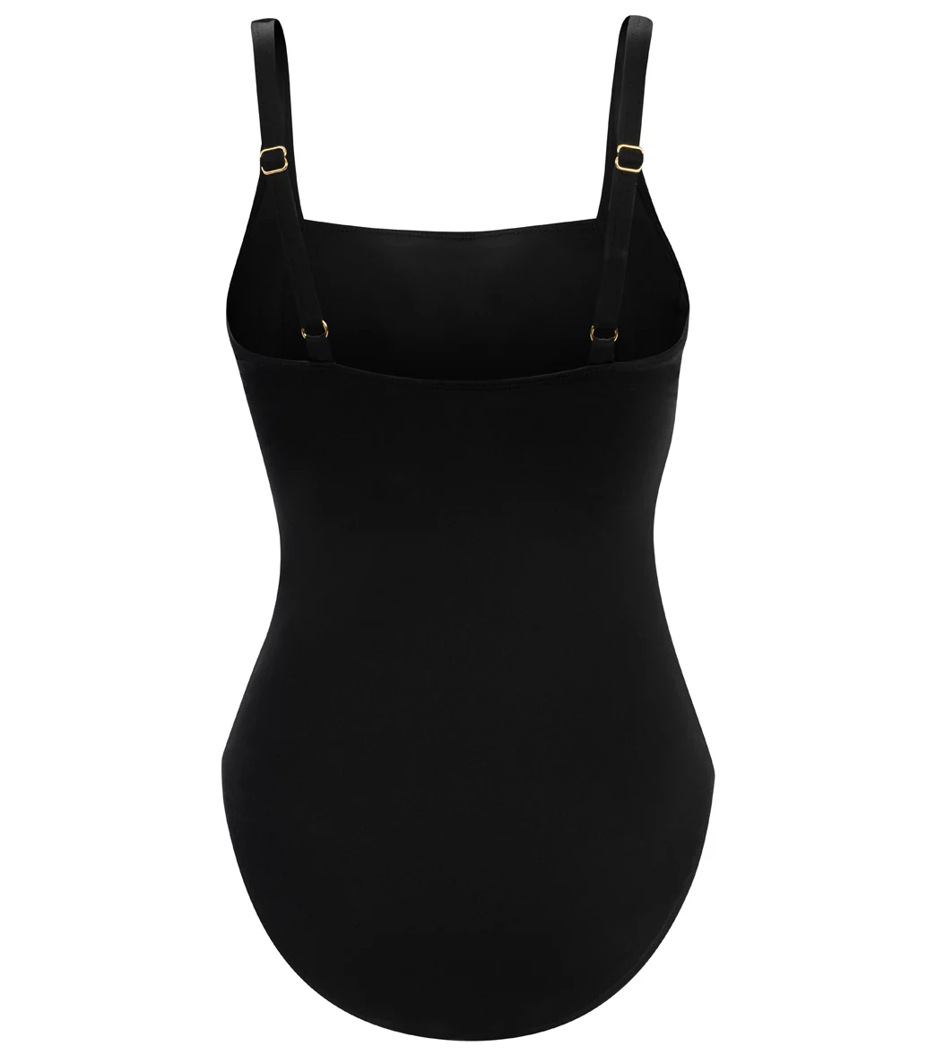 Dolfin Aquashape Women's Solid Moderate Square Neck One Piece Swimsuit - Image 6