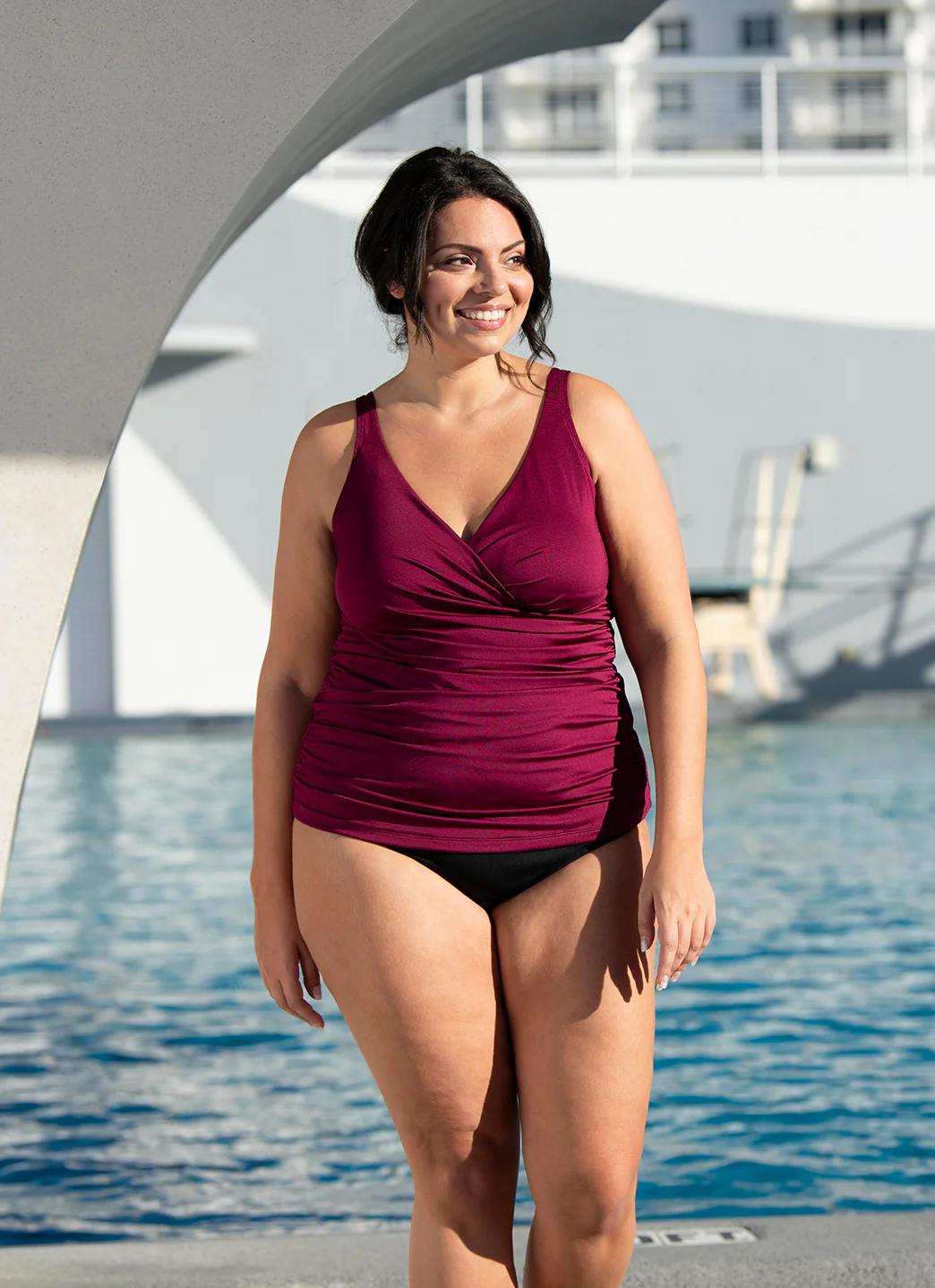 Dolfin Aquashape Women's Wrap Tankini Swimsuit Top - Image 6