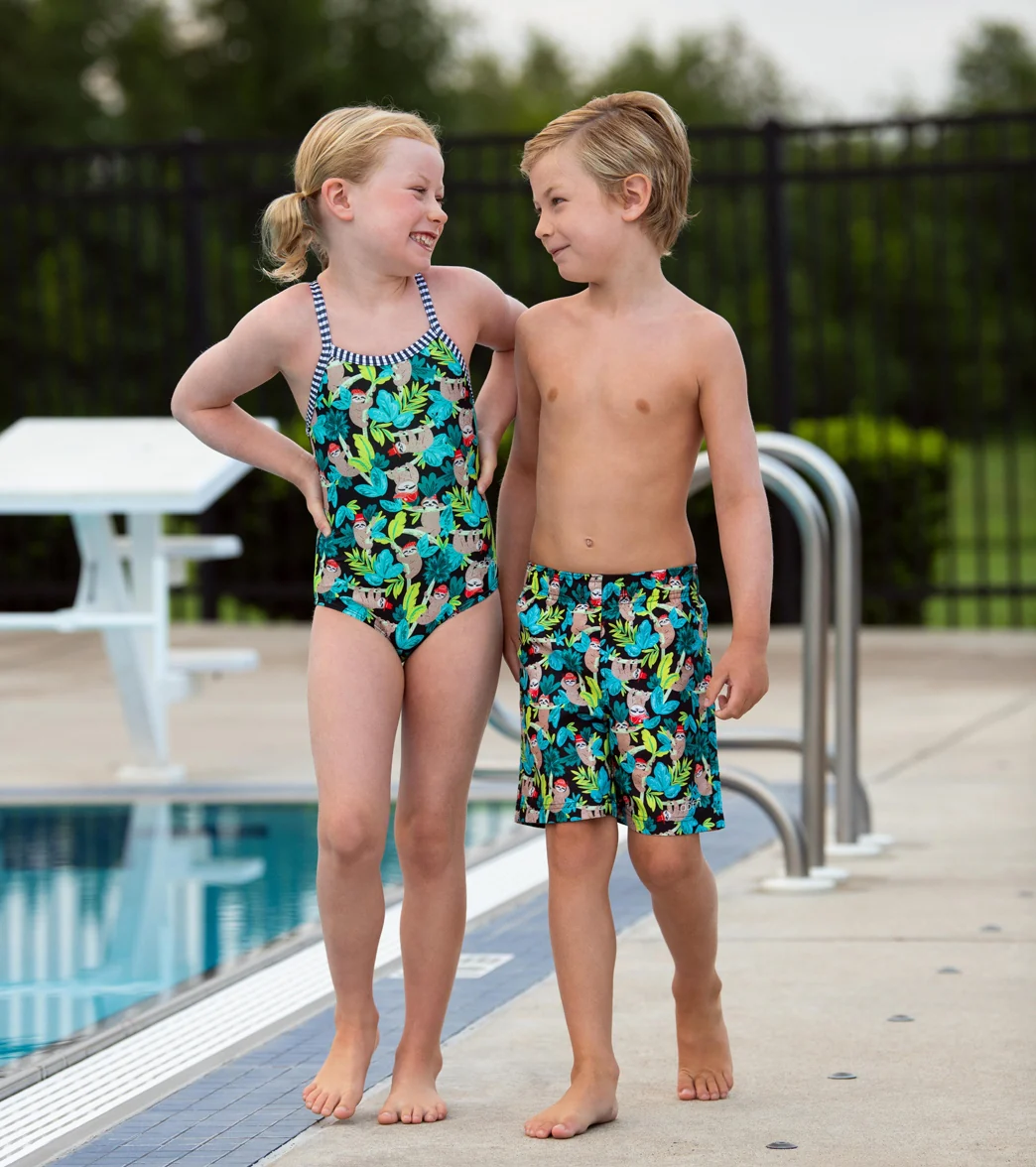 Dolfin Boys' Hang Tight Printed Swim Trunk (Little Kid) - Image 9