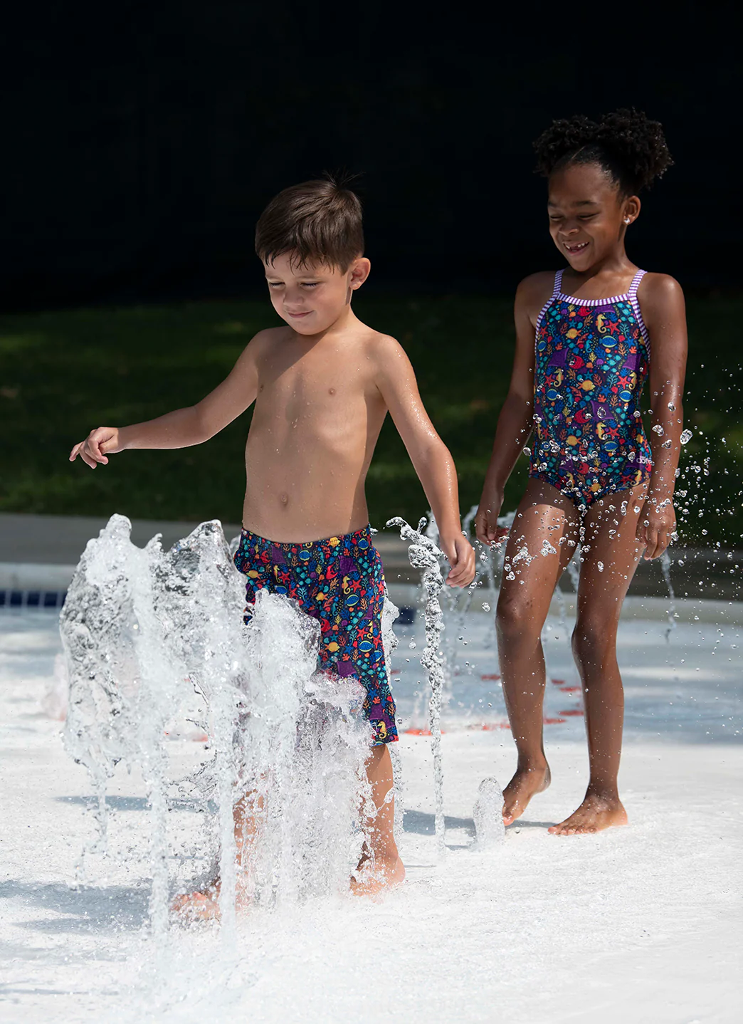 Dolfin Boys' Little Fish Print Swim Trunks (Toddler, Little Kid) - Image 7