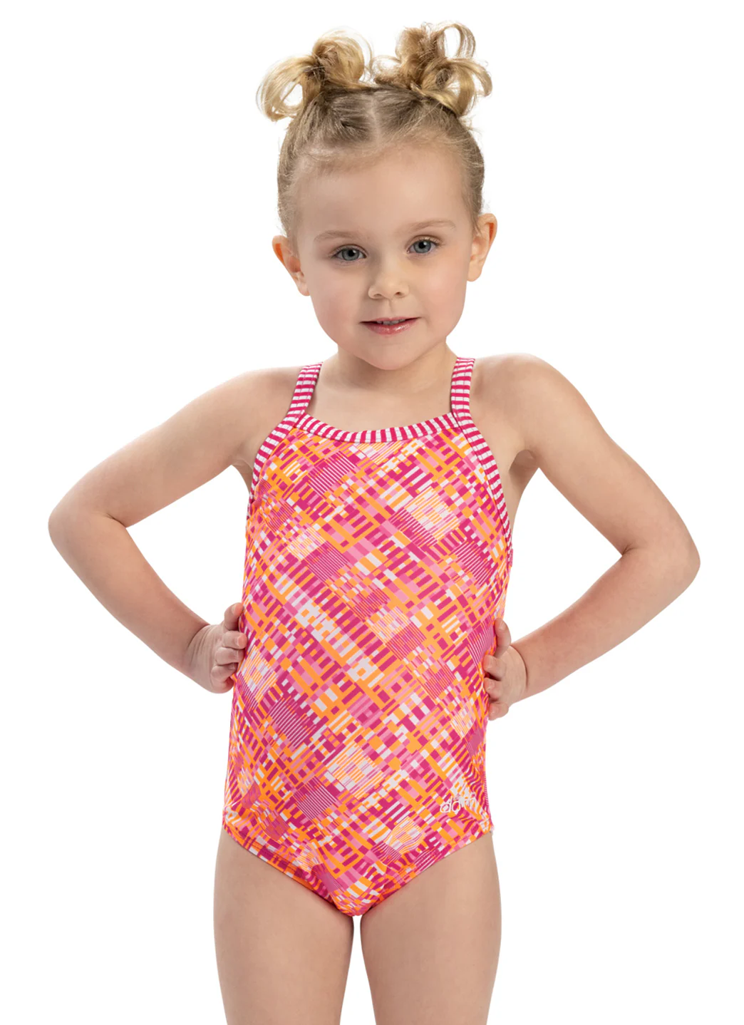 Dolfin Girls' Alphabet Printed One Piece Swimsuit (Toddler, Little Kid) - Image 2
