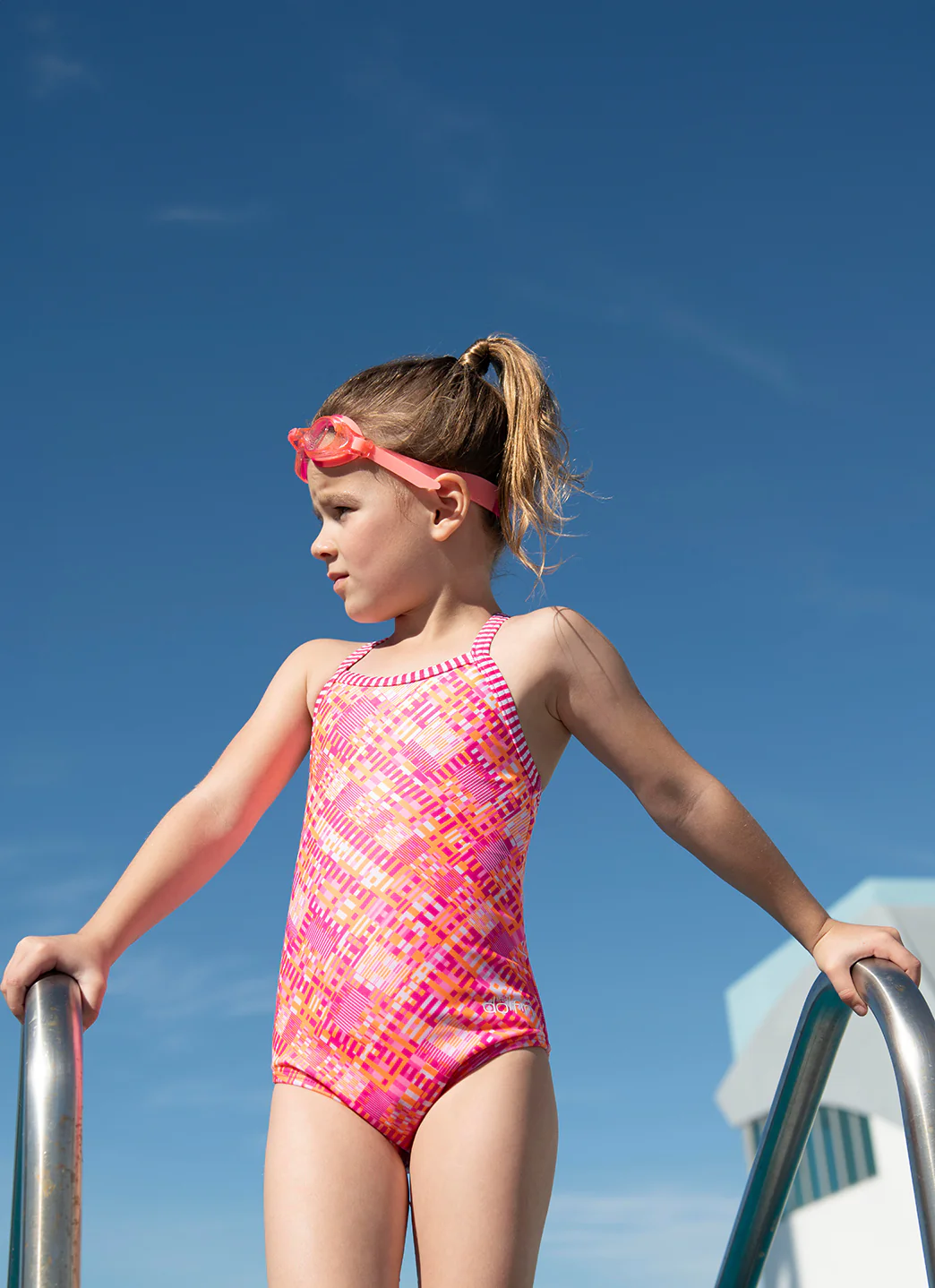 Dolfin Girls' Alphabet Printed One Piece Swimsuit (Toddler, Little Kid) - Image 9