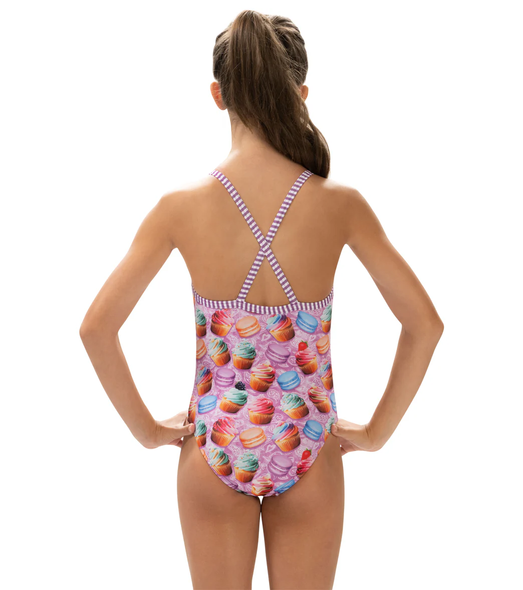 Dolfin Girls' Bon Appetit Printed One Piece Swimsuit (Big Kid) - Image 2