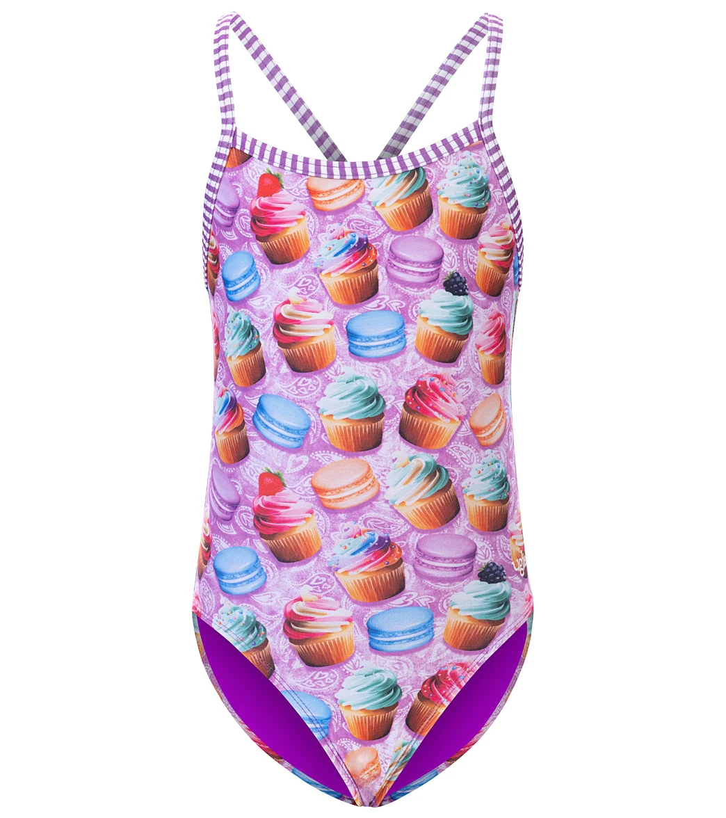 Dolfin Girls' Bon Appetit Printed One Piece Swimsuit (Big Kid) - Image 3