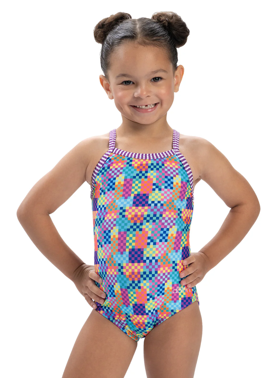Dolfin Girls' Build Me Up One Piece Swimsuit (Toddler, Little Kid) - Image 2