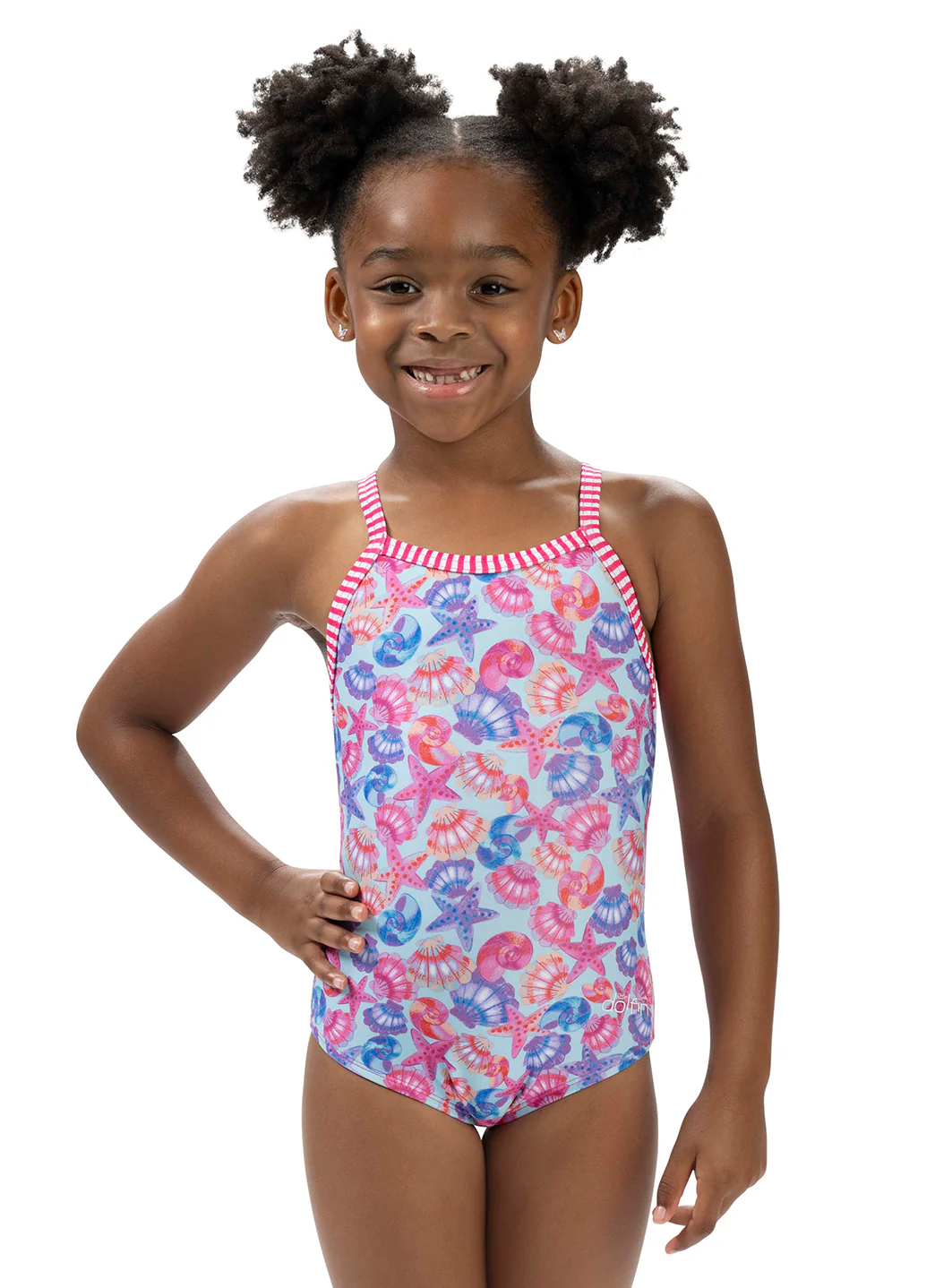 Dolfin Girls' By the Sea Print One Piece Swimsuit (Toddler, Little Kid) - Image 9