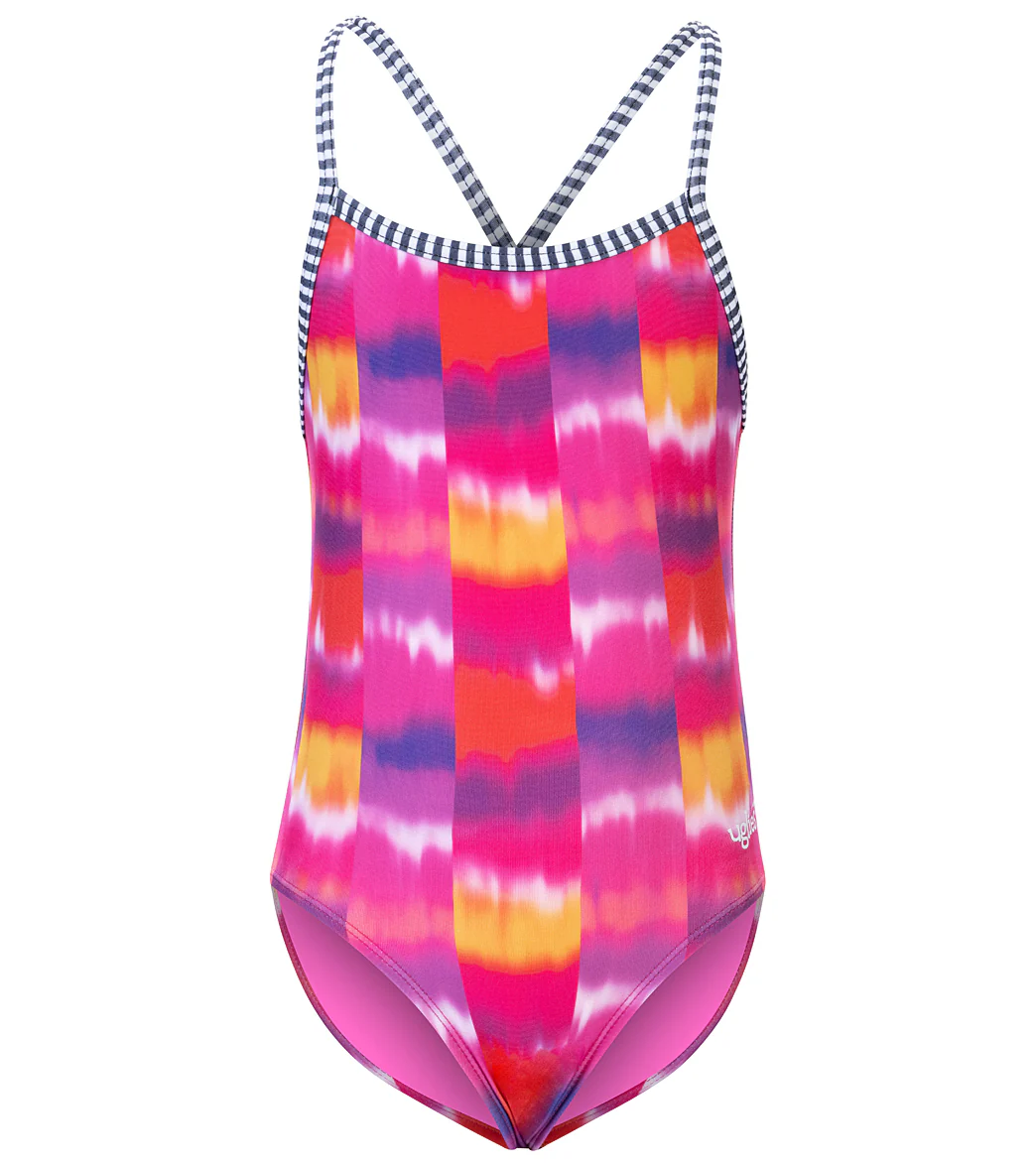 Dolfin Girls' Far Out Printed One Piece Swimsuit (Big Kid) - Image 3