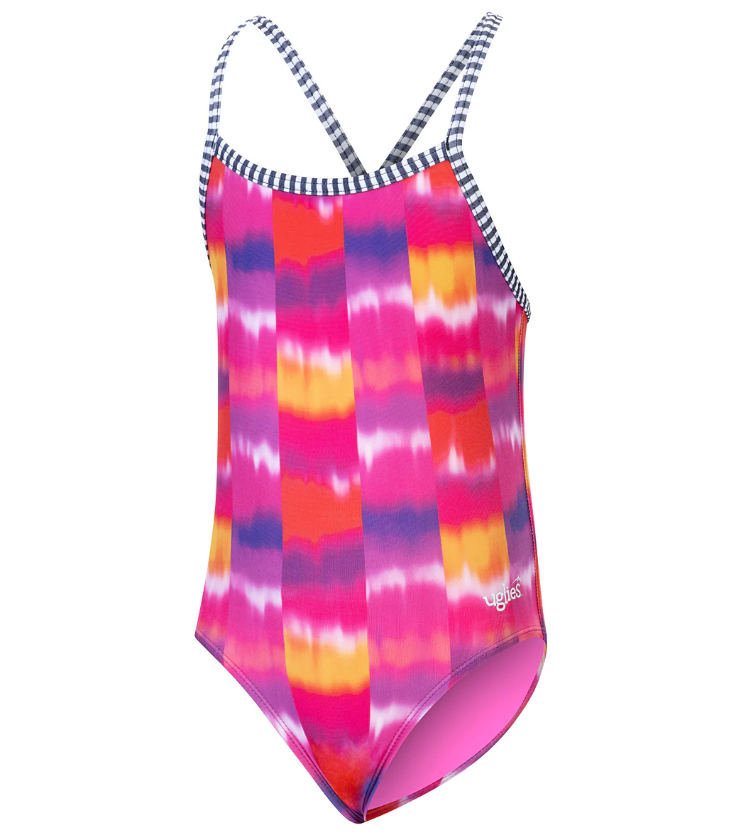 Dolfin Girls' Far Out Printed One Piece Swimsuit (Big Kid) - Image 4
