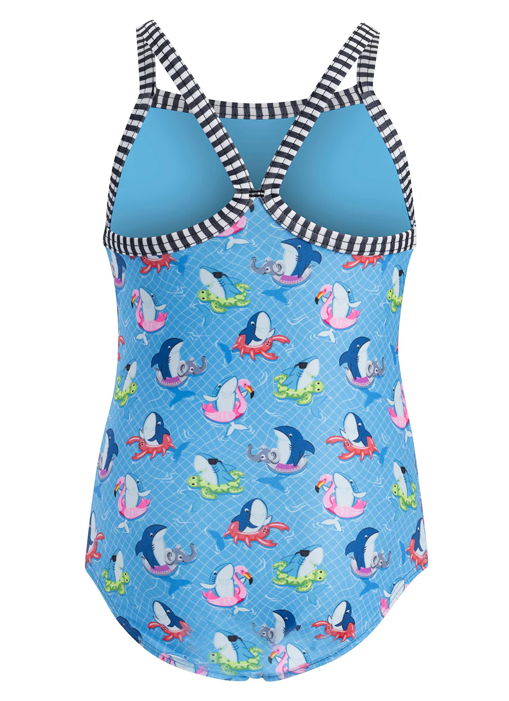 Dolfin Girls' Fin Floats Print One Piece Swimsuit (Toddler, Little Kid) - Image 5
