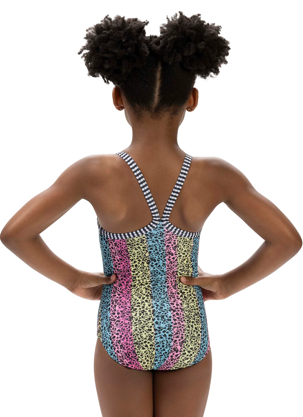Dolfin Girls' Floret Print One Piece Swimsuit (Toddler, Little Kid) - Image 3