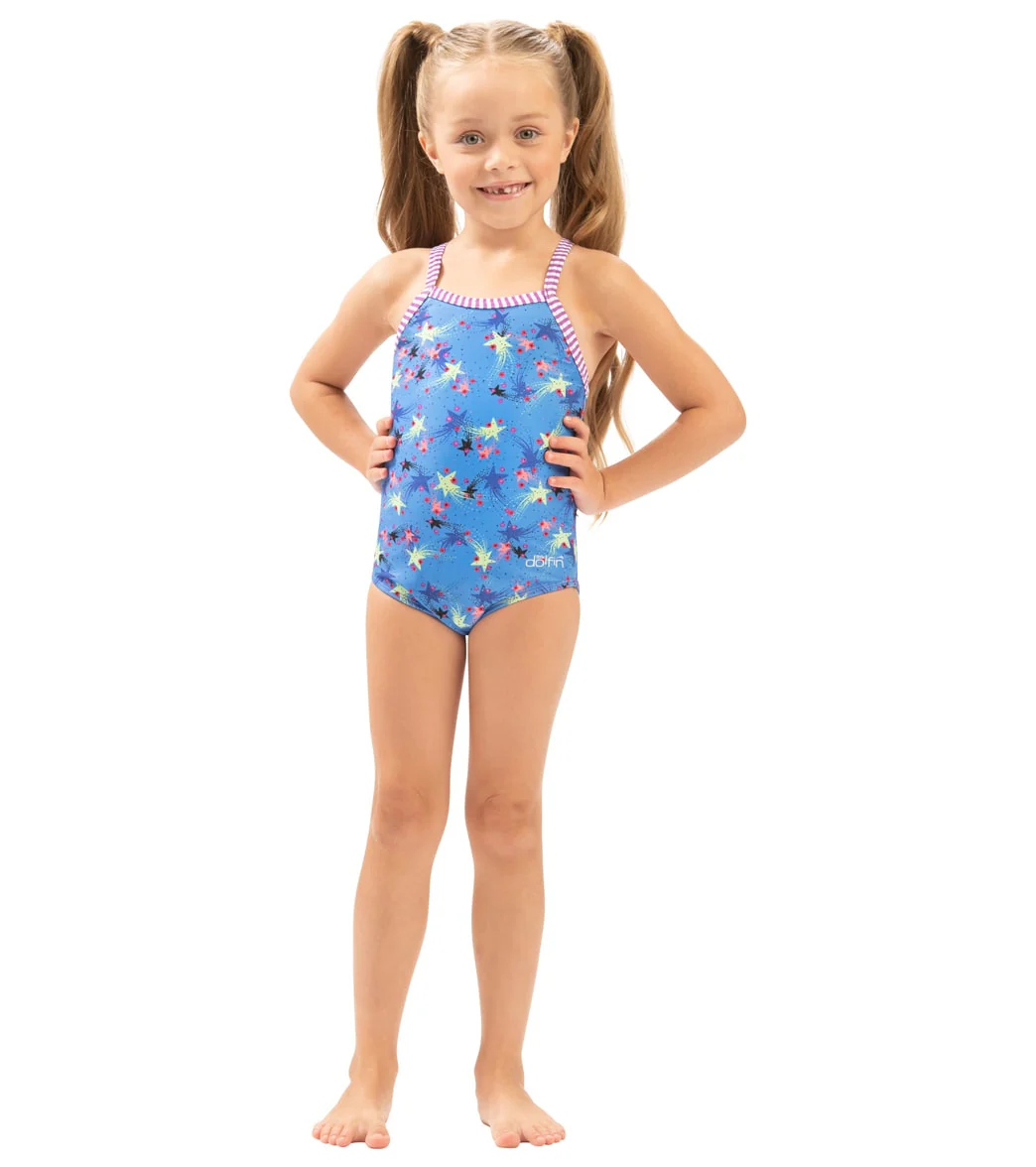 Dolfin Girls' Furmaids Printed One Piece Swimsuit (Toddler, Little Kid) - Image 9