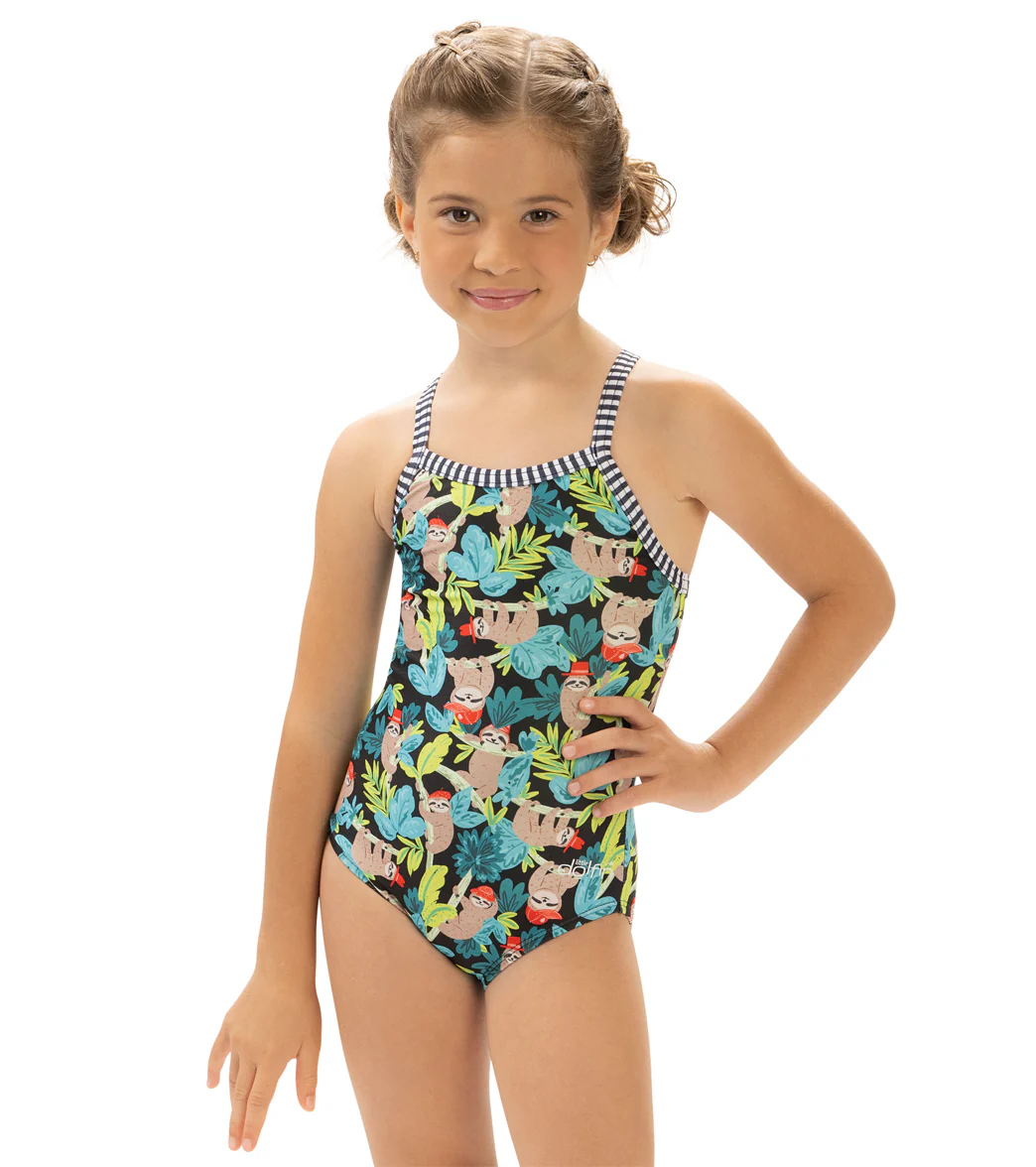 Dolfin Girls' Hang Tight Printed One Piece Swimsuit (Little Kid) - Image 11