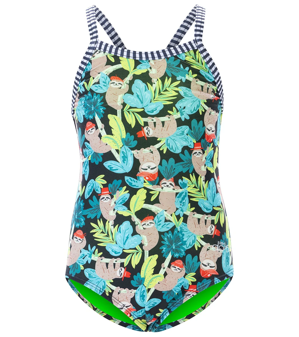 Dolfin Girls' Hang Tight Printed One Piece Swimsuit (Little Kid) - Image 3