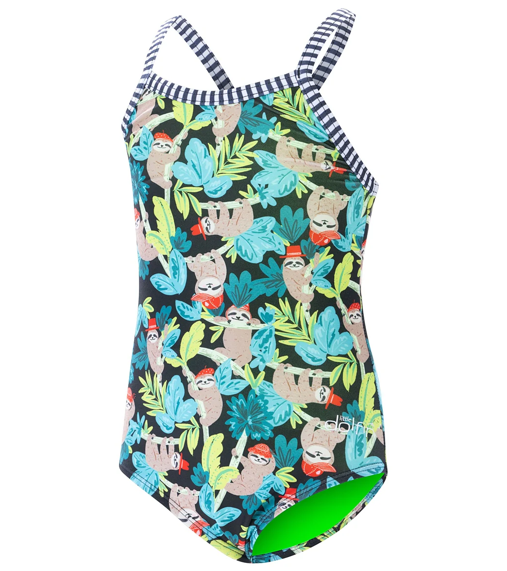 Dolfin Girls' Hang Tight Printed One Piece Swimsuit (Little Kid) - Image 4