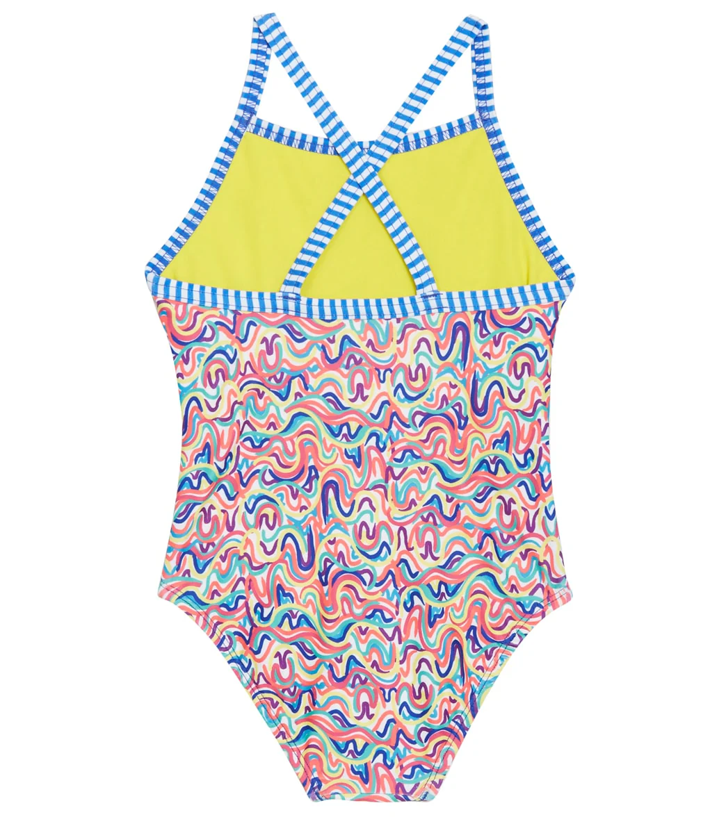 Dolfin Girls' Haze Printed One Piece Swimsuit (Big Kid) - Image 12