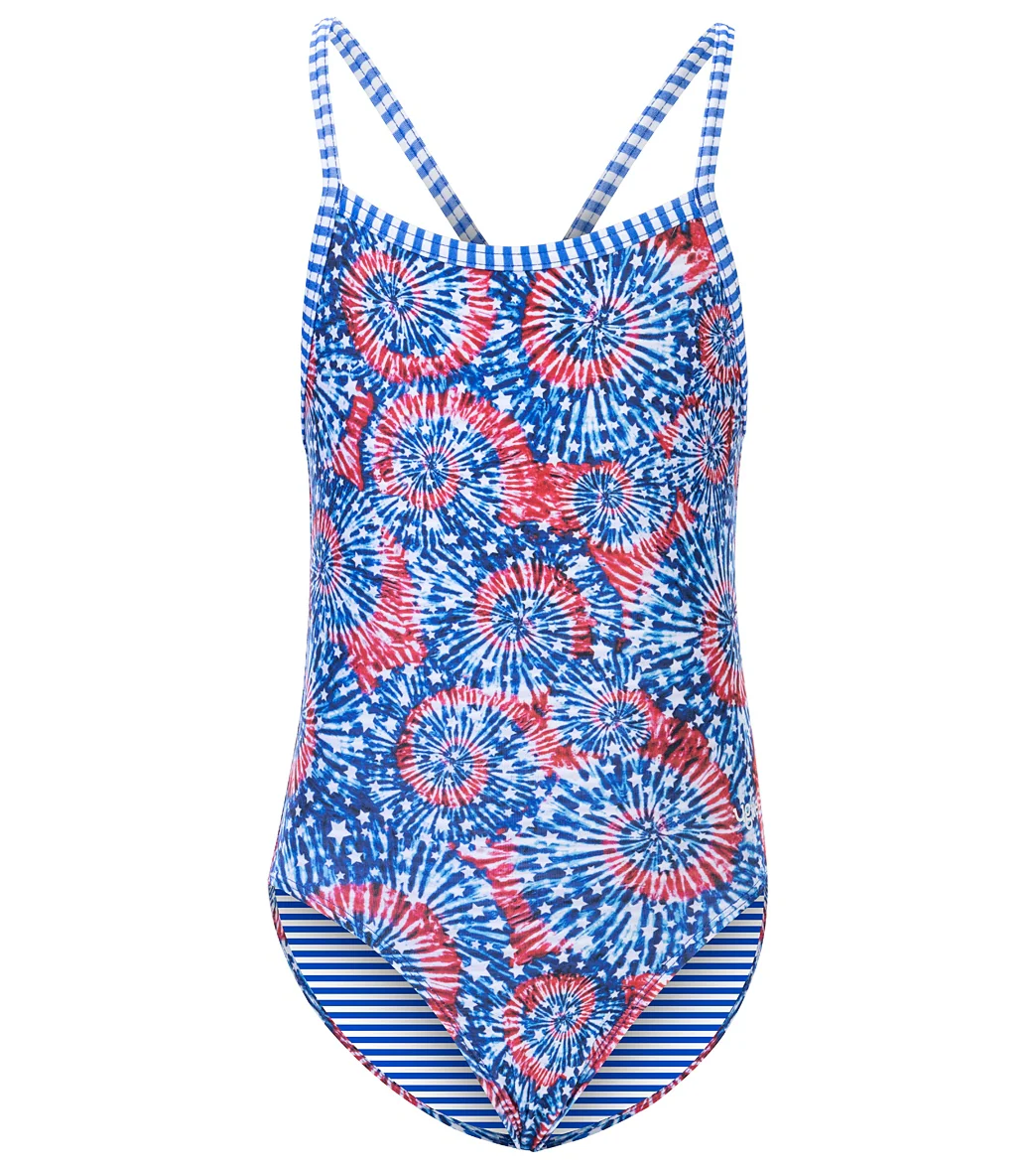 Dolfin Girls' Imagine Printed One Piece Swimsuit (Big Kid) - Image 4