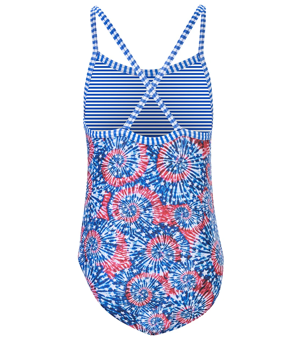 Dolfin Girls' Imagine Printed One Piece Swimsuit (Big Kid) - Image 6