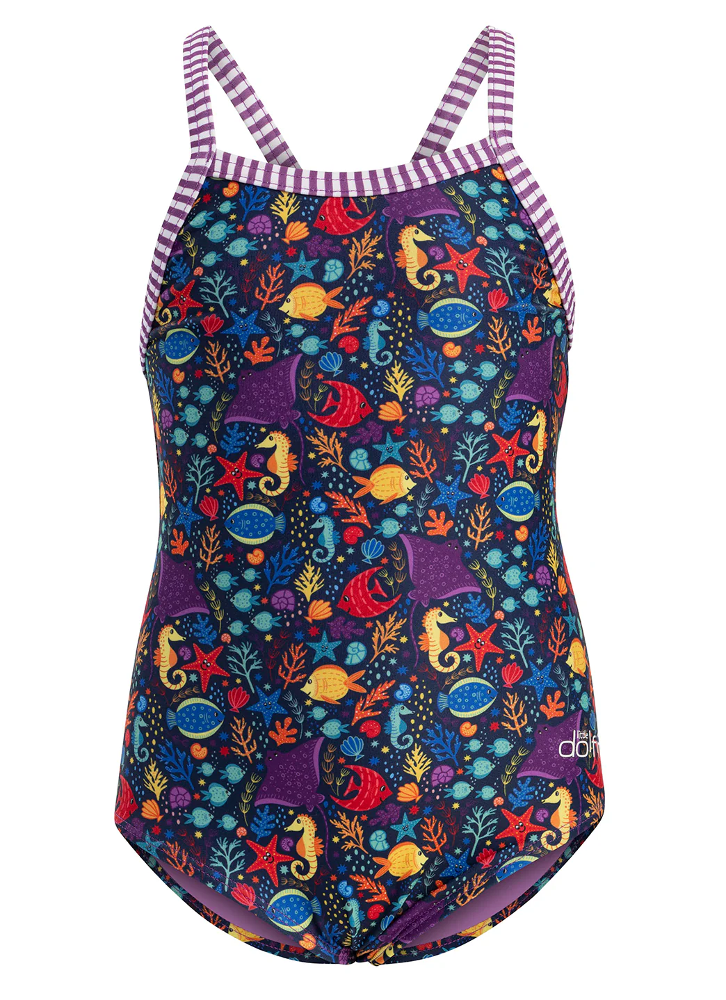Dolfin Girls' Little Fish Print One Piece Swimsuit (Toddler, Little Kid) - Image 5