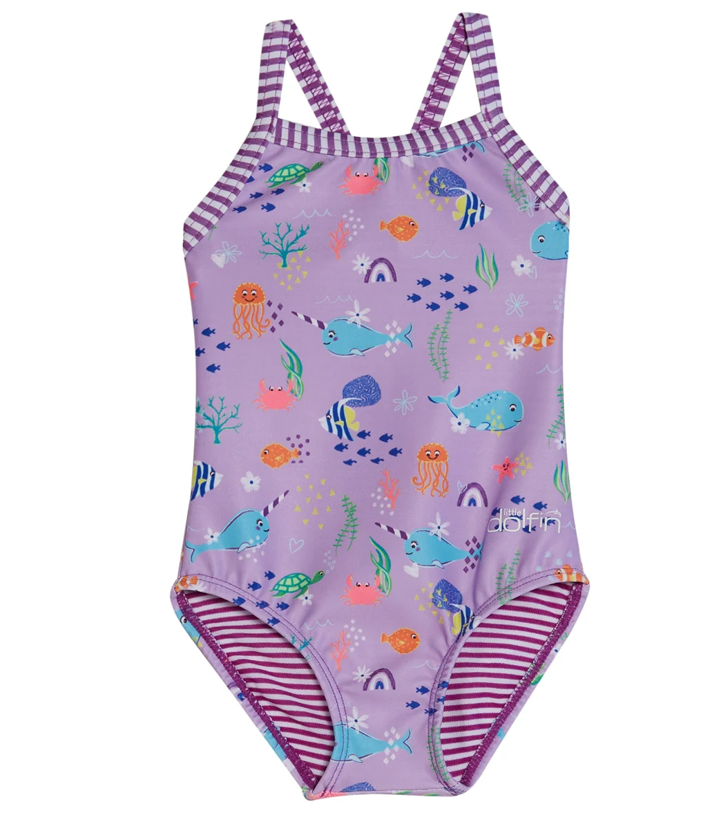 Dolfin Girls' Norie One Piece Swimsuit (Toddler)
