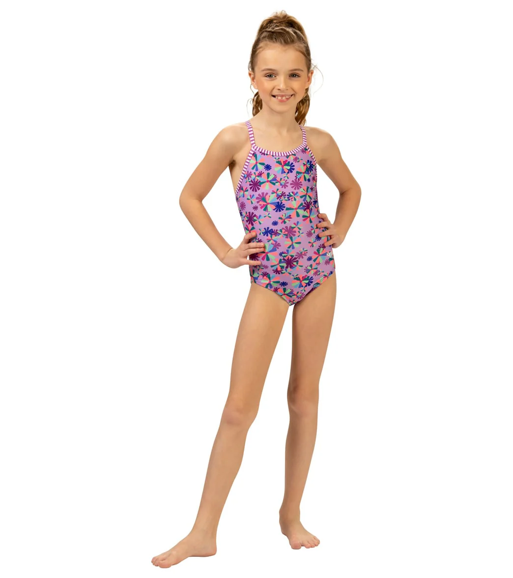 Dolfin Girls' Pinwheel One Piece Swimsuit (Big Kid) - Image 3
