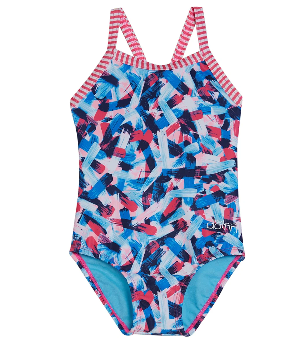 Dolfin Girls' Pretty Mess One Piece Swimsuit (Toddler) - Image 4
