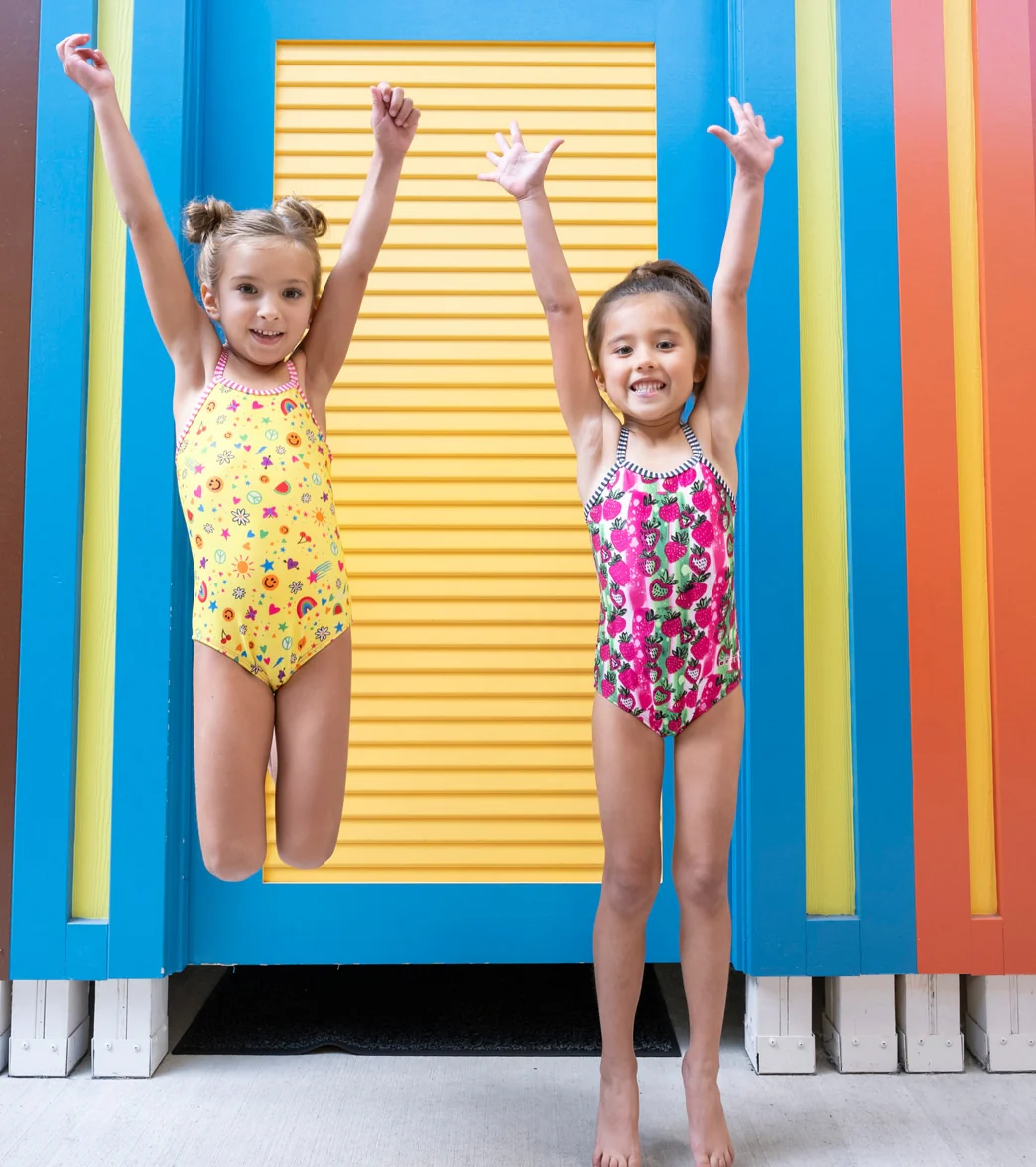 Dolfin Girls' Print One Piece Swimsuit (Toddler, Little Kid) - Image 13