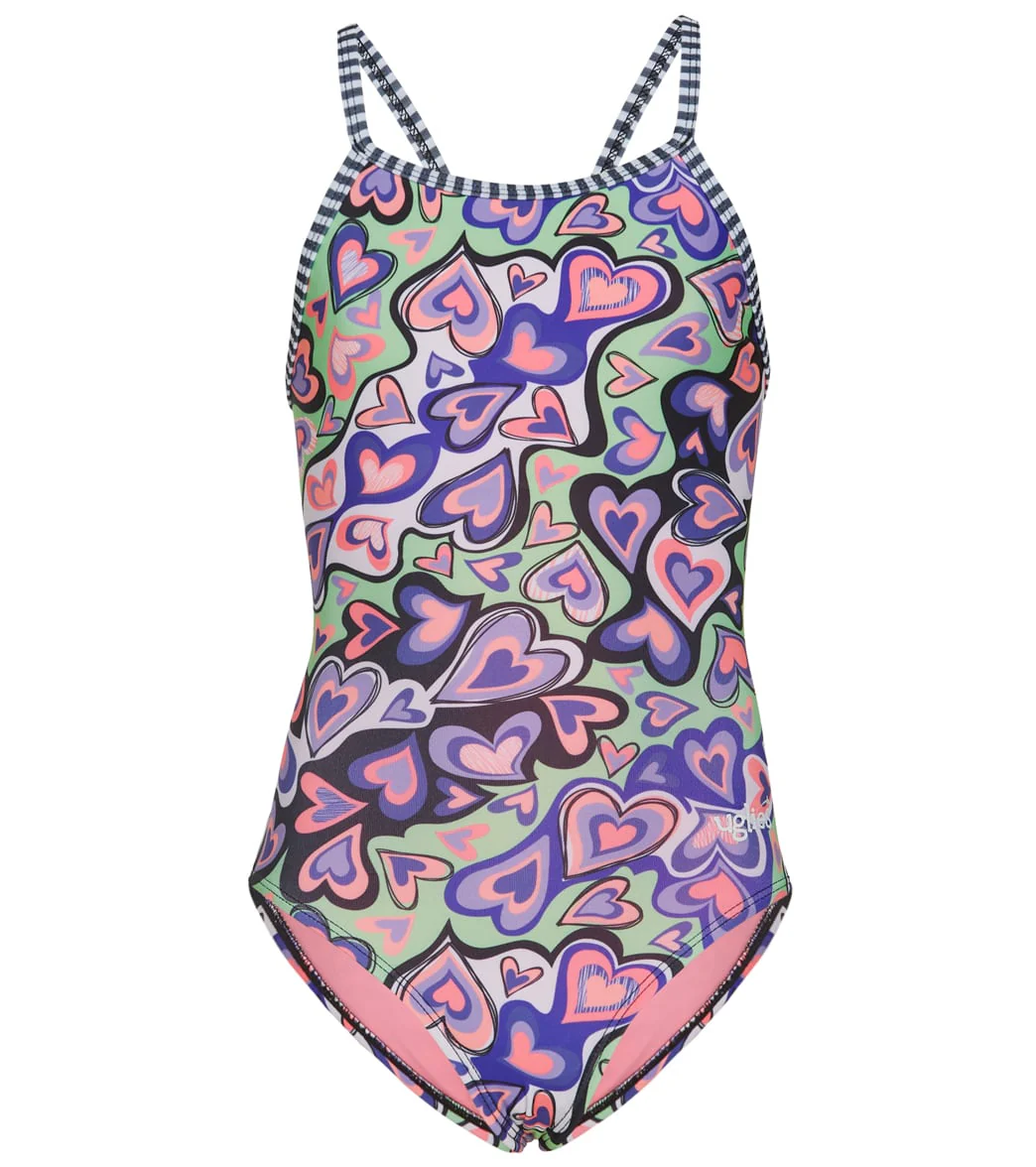 Dolfin Girls' Printed One Piece Swimsuit (Big Kid) - Image 11
