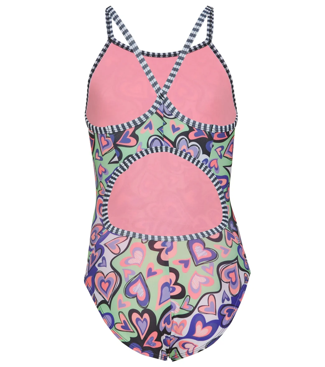 Dolfin Girls' Printed One Piece Swimsuit (Big Kid) - Image 12
