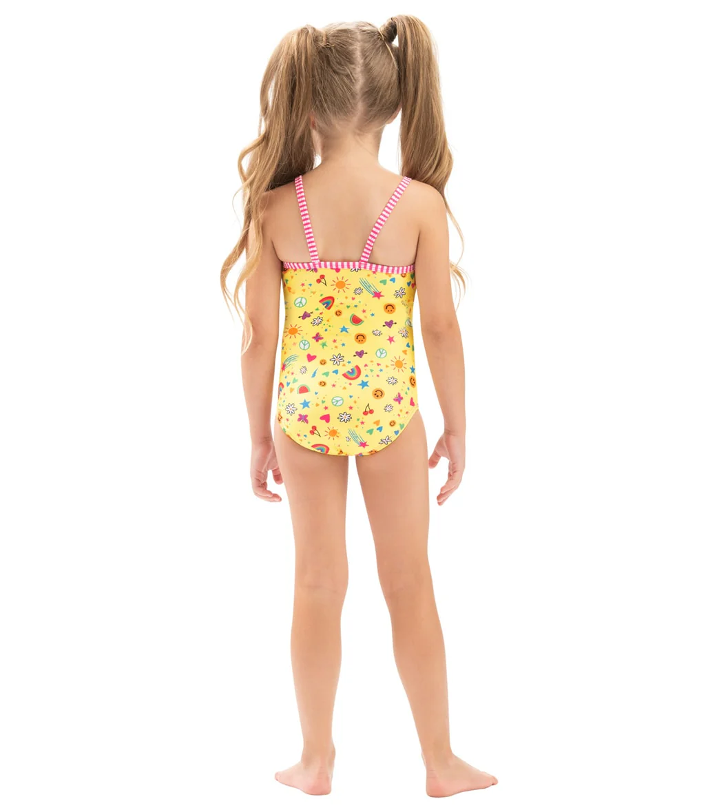 Dolfin Girls' Printed One Piece Swimsuit (Big Kid) - Image 18
