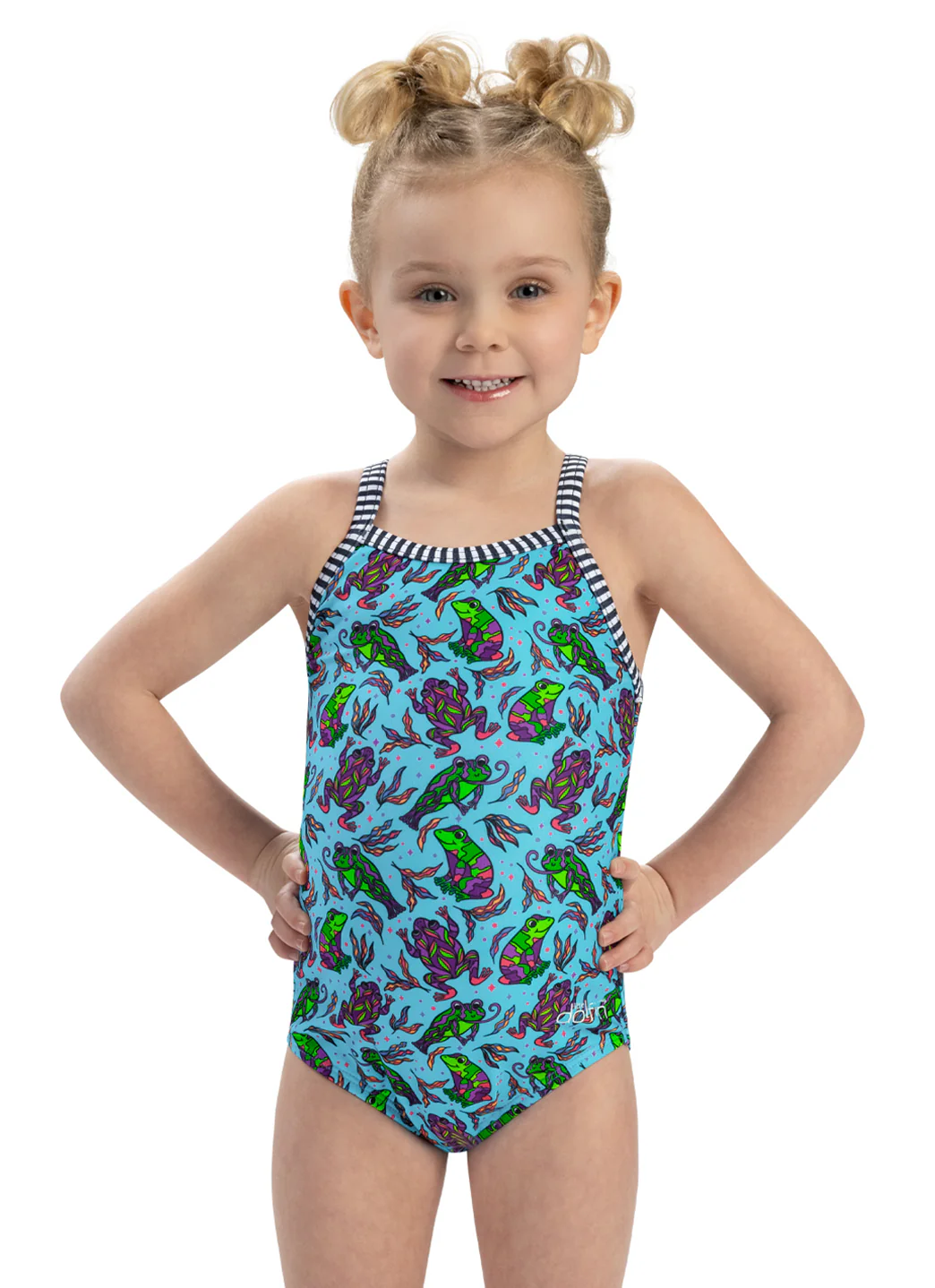 Dolfin Girls' Ribbit One Piece Swimsuit (Toddler, Little Kid) - Image 13