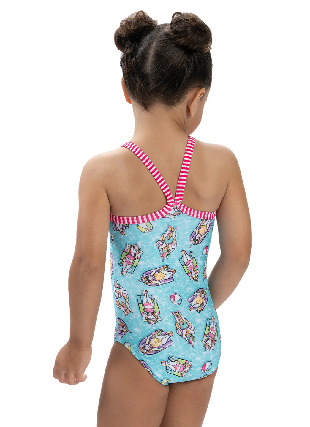 Dolfin Girls' Splish Splash One Piece Swimsuit (Toddler, Little Kid) - Image 4