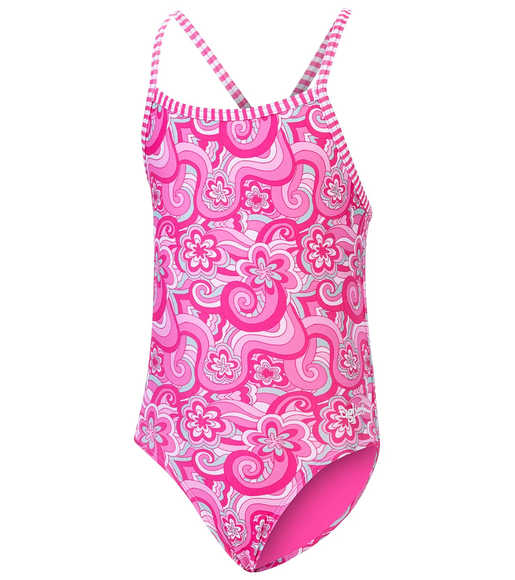 Dolfin Girls' Sunny Daze Printed One Piece Swimsuit (Big Kid) - Image 4