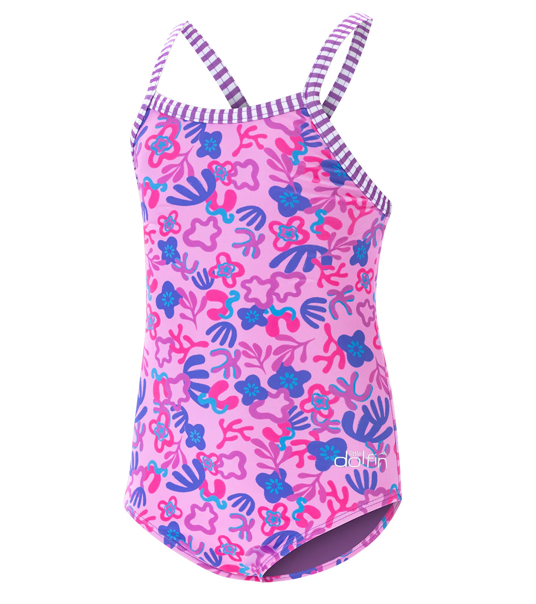 Dolfin Girls' Sunshine Printed One Piece Swimsuit (Little Kid) - Image 4