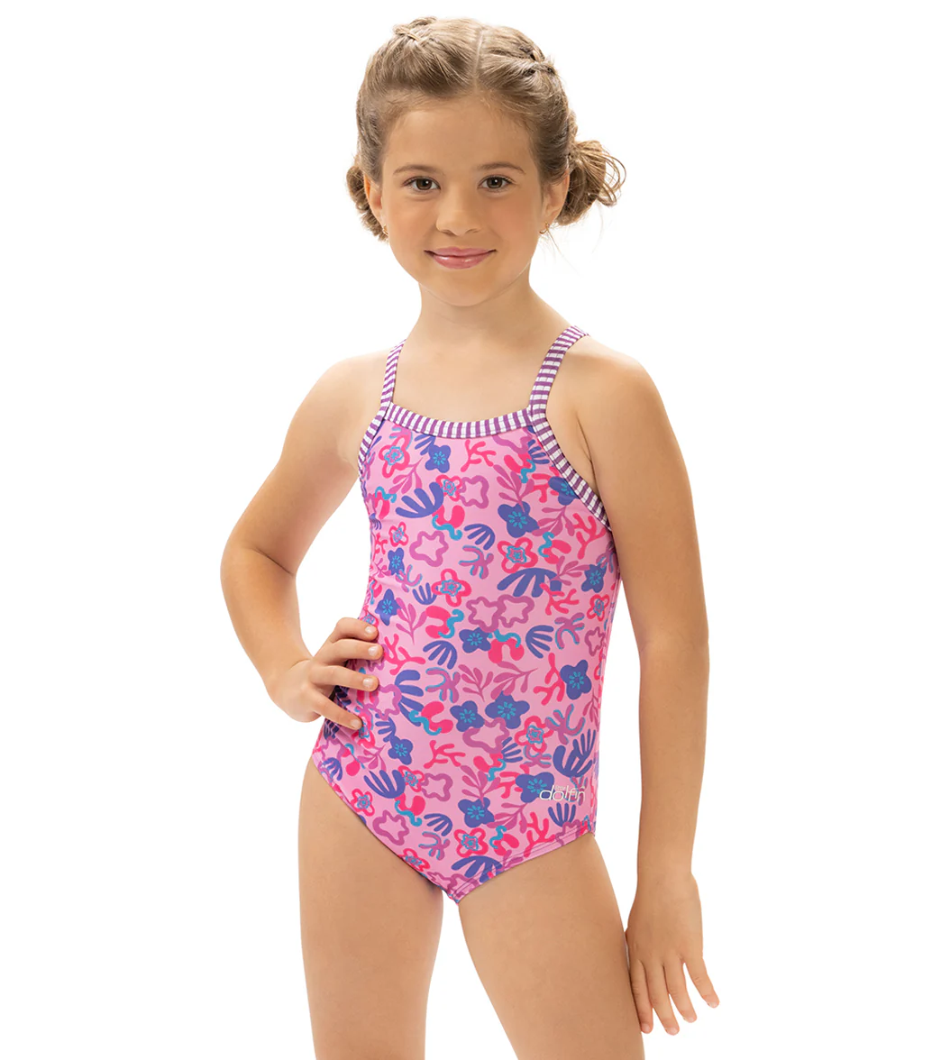Dolfin Girls' Sunshine Printed One Piece Swimsuit (Little Kid) - Image 7