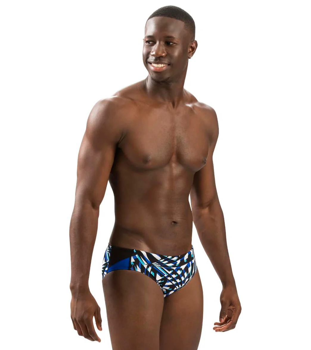 Dolfin Men's Reliance Atomic Print Color Block Racer Swimsuit - Image 17