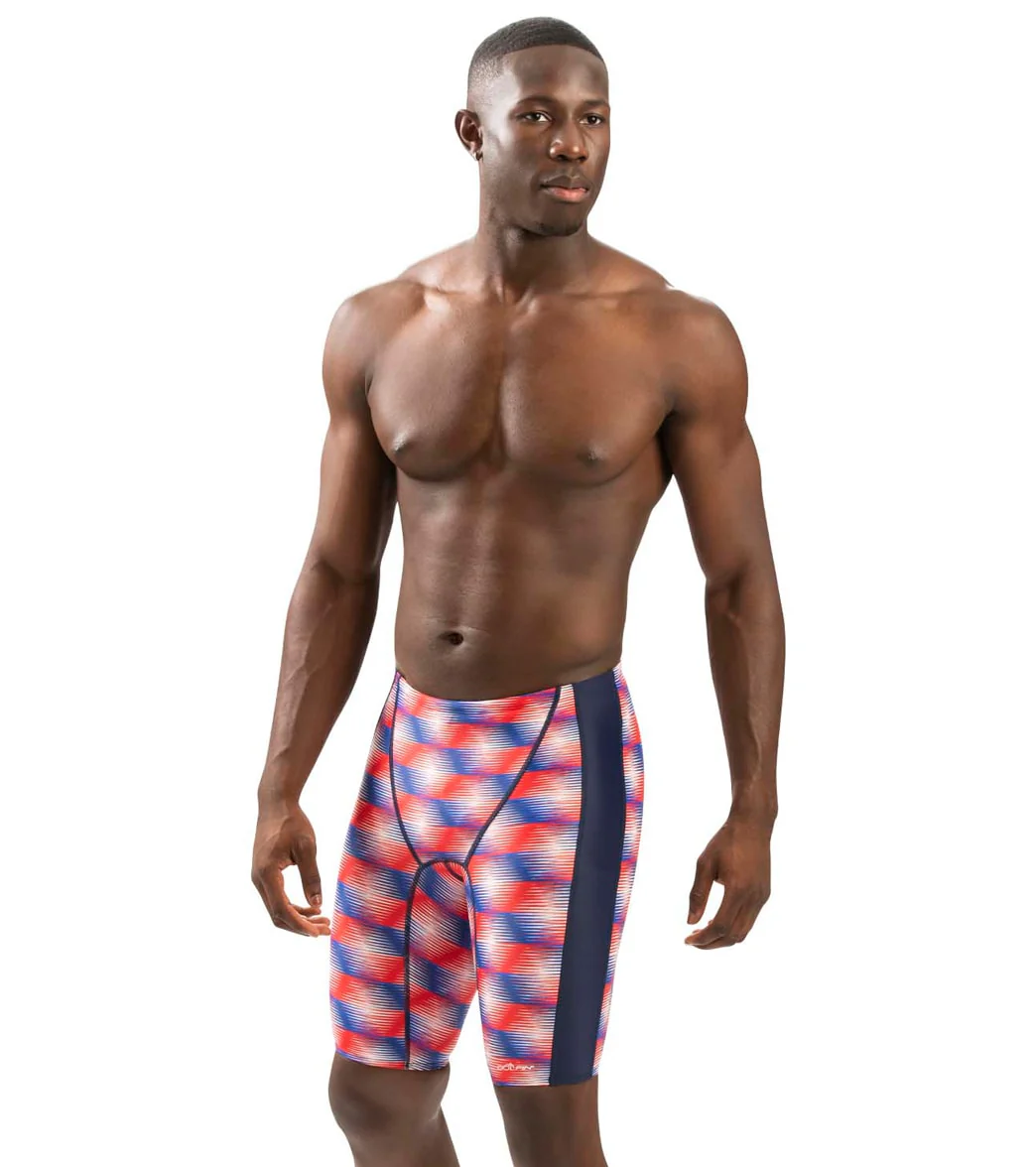 Dolfin Men's XtraSleek Eco Sonar Print Spliced Jammer Swimsuit - Image 2