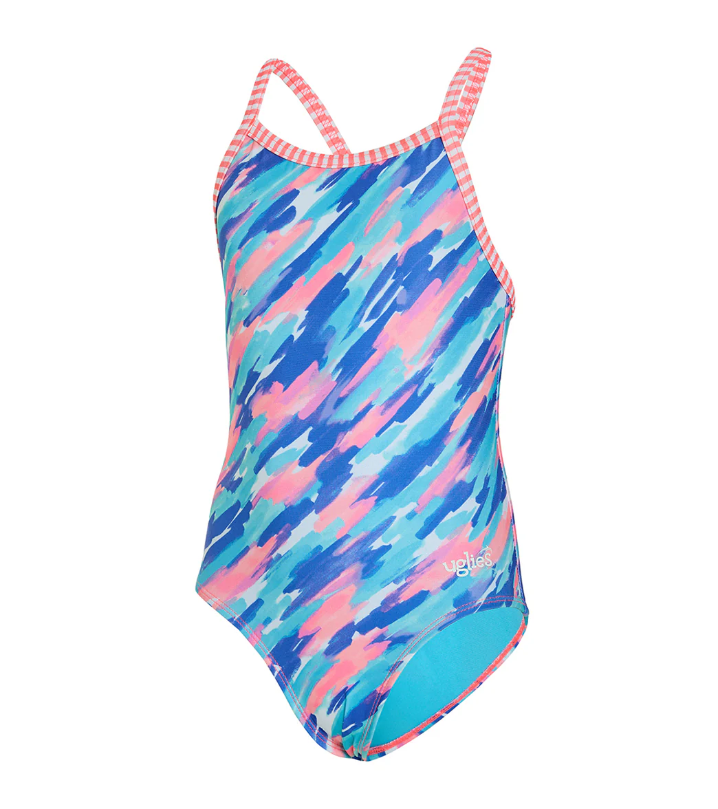 Dolfin Uglies Girls' Cloud Dancer Printed One Piece Swimsuit (Big Kid) - Image 5