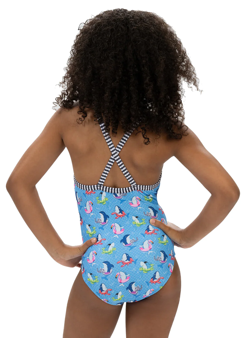 Dolfin Uglies Girls' Fin Floats Print One Piece Swimsuit (Big Kid) - Image 4