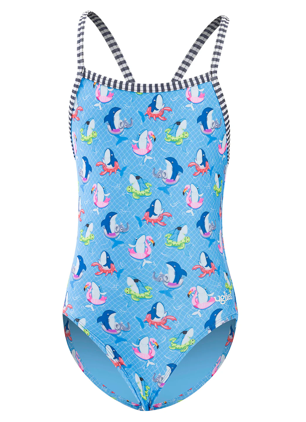 Dolfin Uglies Girls' Fin Floats Print One Piece Swimsuit (Big Kid) - Image 5