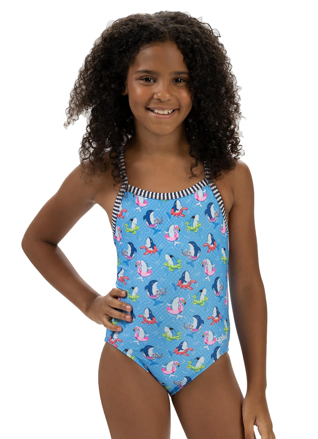 Dolfin Uglies Girls' Fin Floats Print One Piece Swimsuit (Big Kid) - Image 8