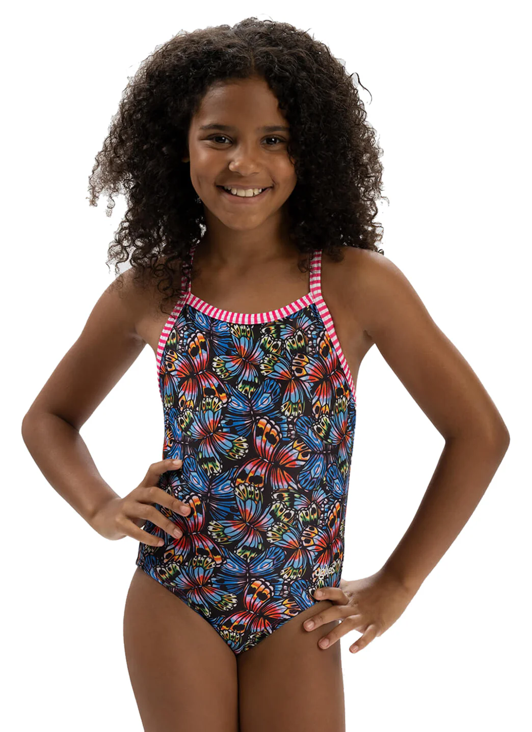 Dolfin Uglies Girls' Flutter By Print One Piece Swimsuit (Big Kid) - Image 3